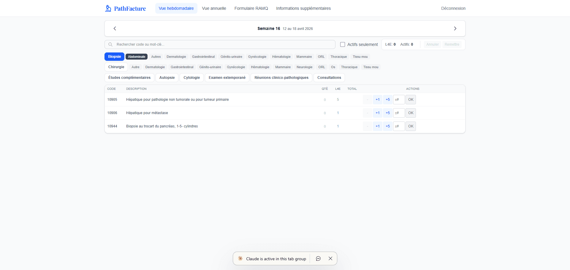 PathFacture - facturation RAMQ pour pathologistes